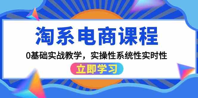 淘系电商课程，0基础实战教学，实操性系统性实时性（15节课）-盛科网创