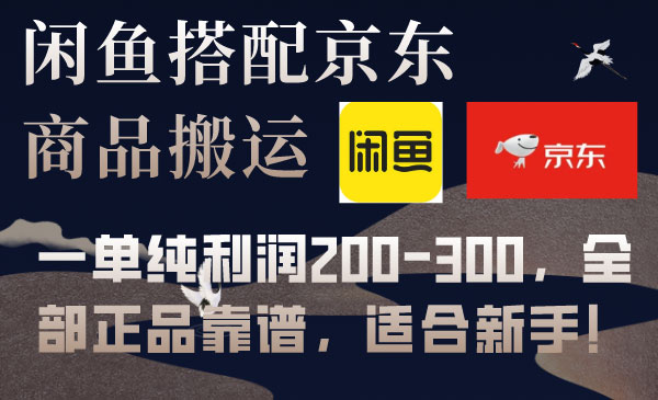 闲鱼京东商品搬运，一单利润200-300-盛科网创