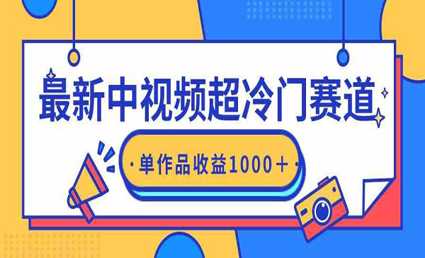 中视频超冷门赛道，单作品收益1000+-盛科网创
