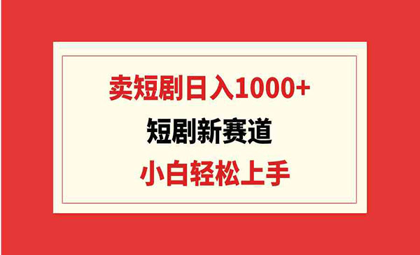 卖短剧日入1000+-盛科网创