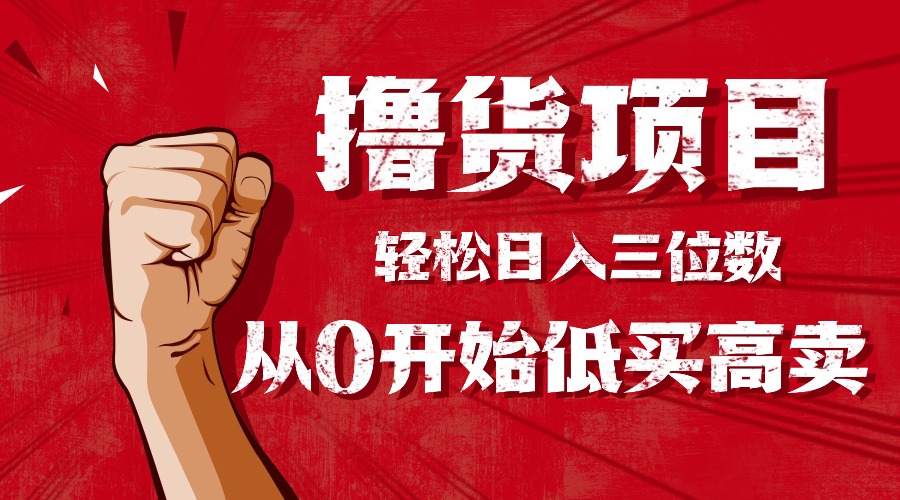手把手教你撸货，从0开始低买高卖，小白轻松实现日入三位数!!!-盛科网创