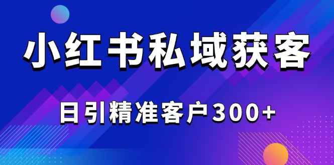 （14304期）2025最新小红书平台引流获客截流自热玩法讲解，日引精准客户300+-盛科网创