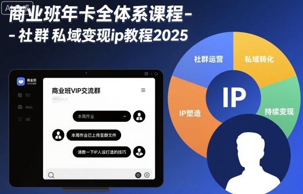 商业班年卡全体系课程-社群私域变现ip教程2025-盛科网创