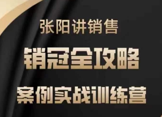张阳讲销售实战训练营，​案例实战训练，销冠全攻略-盛科网创