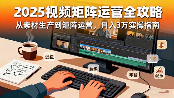 2025短视频矩阵运营全攻略：从素材生产到矩阵运营，月入3万实操指南-盛科网创
