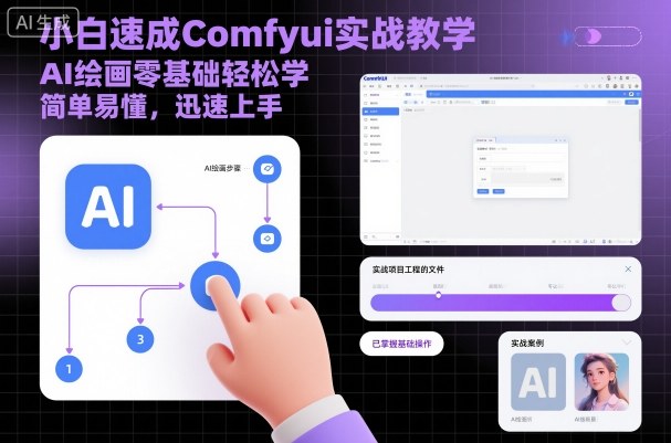 小白速成Comfyui实战教学，AI绘画零基础轻松学，简单易懂，迅速上手-盛科网创