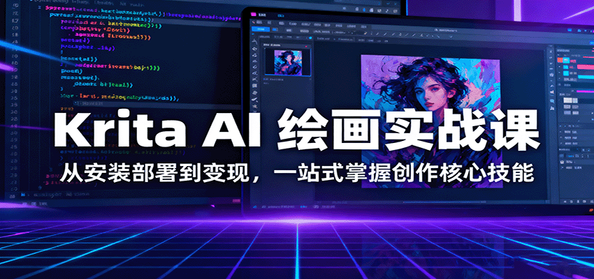 Krita AI 绘画实战课：从安装部署到变现，一站式掌握创作核心技能-盛科网创
