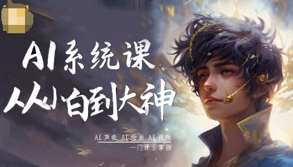 AI系统课程，从小白到大神系统学AI，AI声音-AI绘画-AI视频一门课全掌握-盛科网创