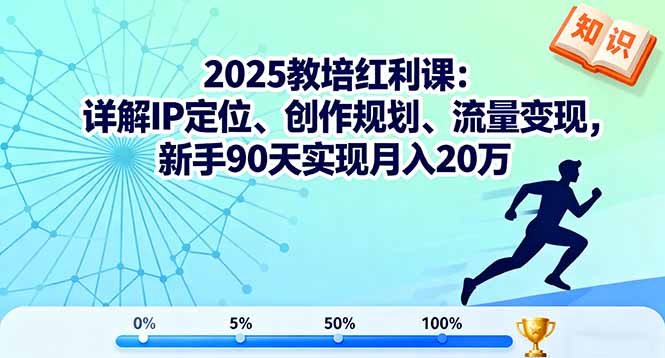 2025教培红利课：详解IP定位、创作规划、流量变现，新手90天实现月入20万-盛科网创