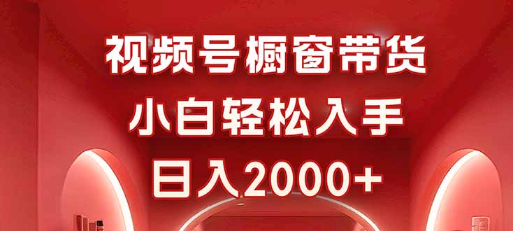 视频号橱窗带货，小白轻松入手，日入2000+-盛科网创