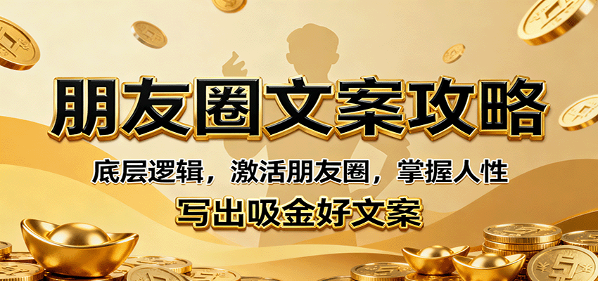 朋友圈文案攻略：底层逻辑，激活朋友圈，掌握人性，写出吸金好文案-盛科网创