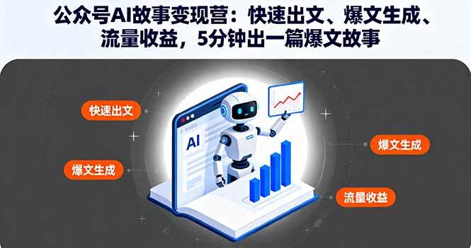 （16201期）公众号AI故事变现营：快速出文、爆文生成、流量收益，5分钟出一篇爆文故事-盛科网创