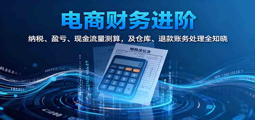 电商财务进阶：纳税、盈亏、现金流量测算，及仓库、退款账务处理全知晓-盛科网创
