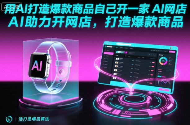 用AI打造爆款商品自己开一家AI网店，AI助力开网店，打造爆款商品-盛科网创