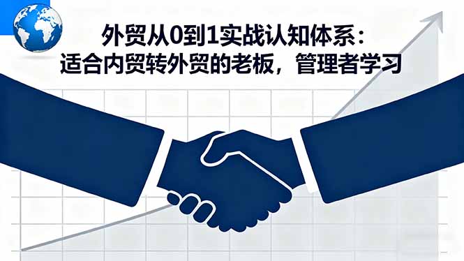 外贸从0到1实战认知体系：适合内贸转外贸的老板，管理者学习-盛科网创