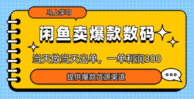 闲鱼卖爆款货源，当天做当天出单，一单利润3张-盛科网创