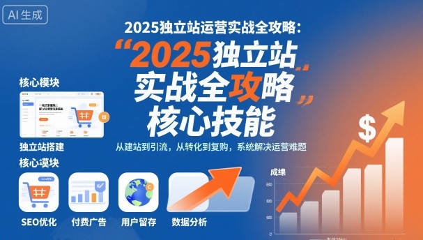 2025独立站运营实战全攻略，一站式掌握独立站运营核心技能-盛科网创