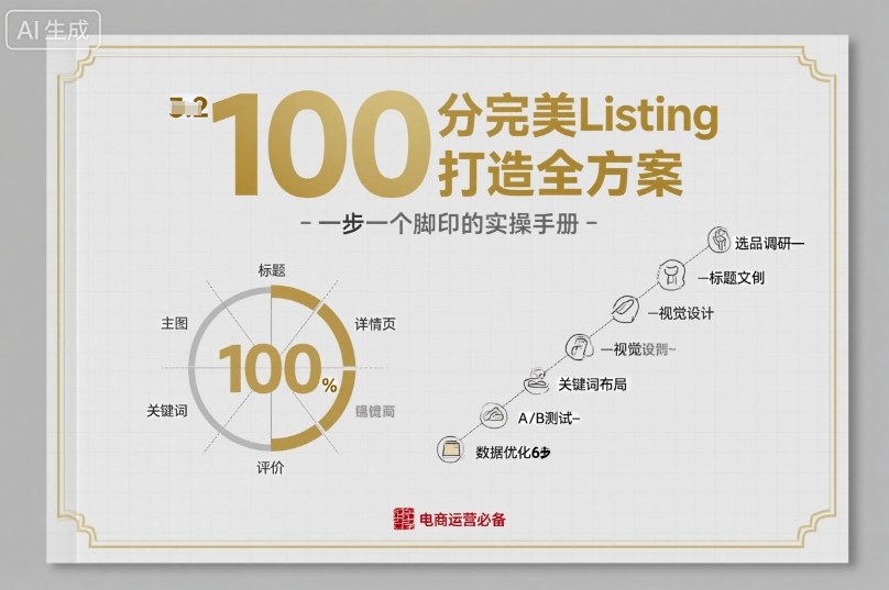 100分完美Listing打造全方案，想要完美listing必须是需要一步一个脚印的-盛科网创