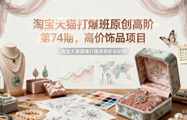淘宝天猫打爆班原创高阶第74期，高价饰品项目-盛科网创