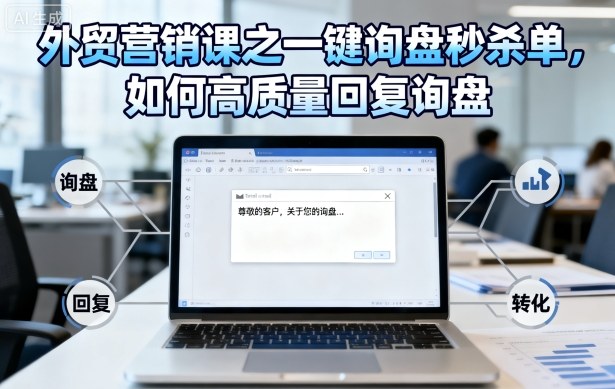外贸营销课之一键询盘秒杀单，如何高质量回复询盘-盛科网创