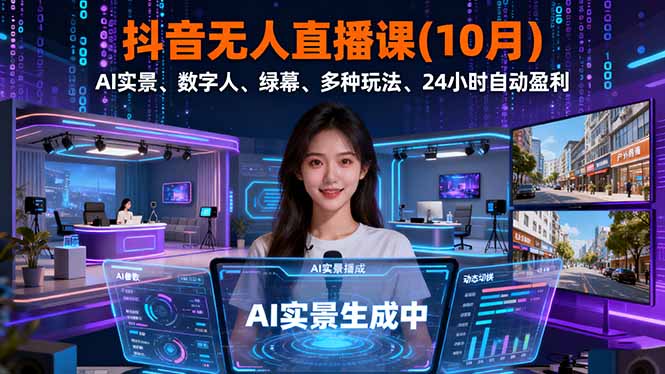 抖音无人直播课(10月-盛科网创