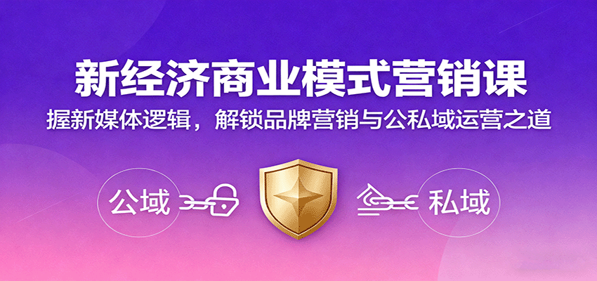 新经济商业模式营销课，握新媒体逻辑，解锁品牌营销与公私域运营之道-盛科网创