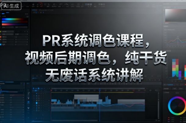 PR系统调色课程，视频后期调色，纯干货无废话系统讲解-盛科网创