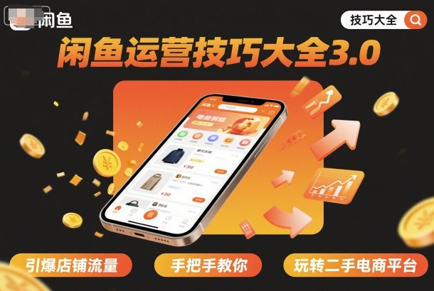 闲鱼运营技巧大全3.0，引爆店铺流量，手把手教你玩转二手电商平台-盛科网创