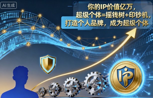 你的IP价值亿万，超级个体=摇钱树+印钞机，打造个人品牌，成为超级个体-盛科网创