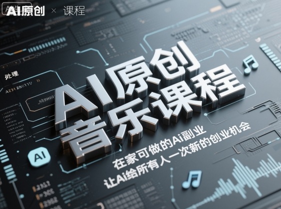 AI原创音乐课程，在家可做的Ai副业，让Ai给所有人一次新的创业机会-盛科网创