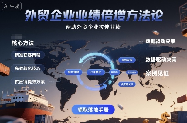 外贸企业业绩倍增方法论，帮助外贸企业拉伸业绩-盛科网创